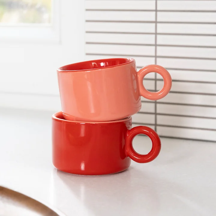 & klevering Chiquito - Beker, 0,2 l, rood (set van 2)