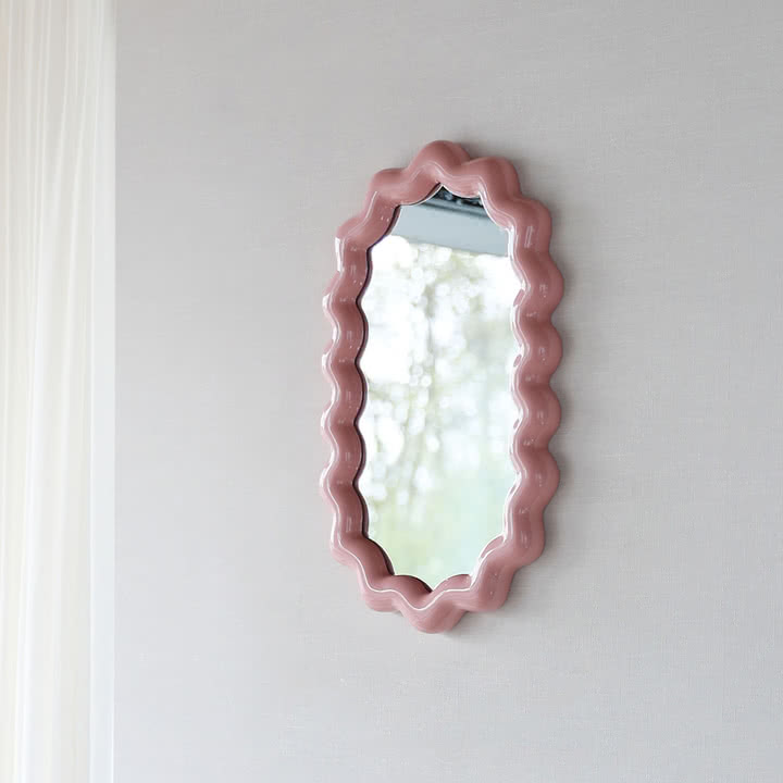 & klevering - Zigzagspiegel, 31,5 x 52,5 cm, blush