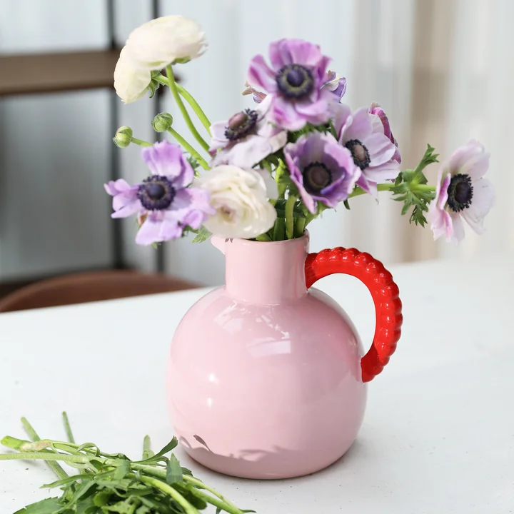 & klevering - Perle karaf, 2,5 liter, roze/rood