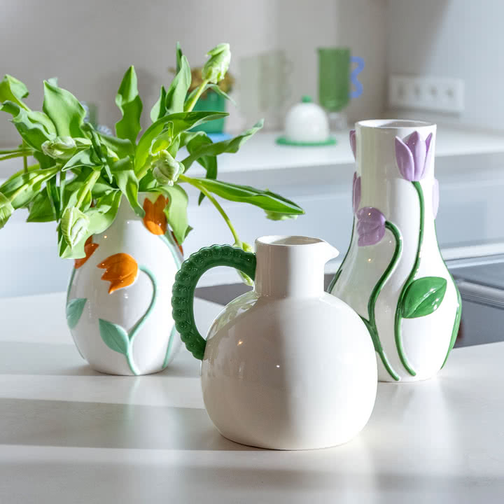 & klevering - Parelkaraf, groen, Tulpenvazen