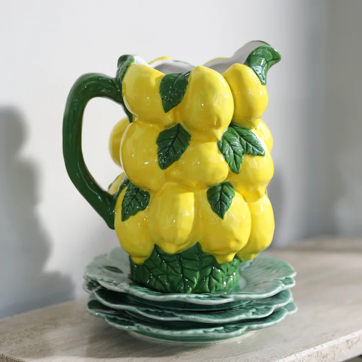 & klevering - Citroenkan, h 20,5 cm, geel / groen