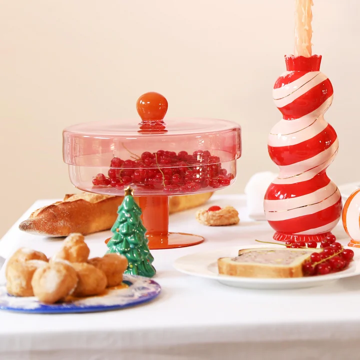 & klevering - Duo Voorraadpot, Ø 22 x 20 cm, roze/oranje