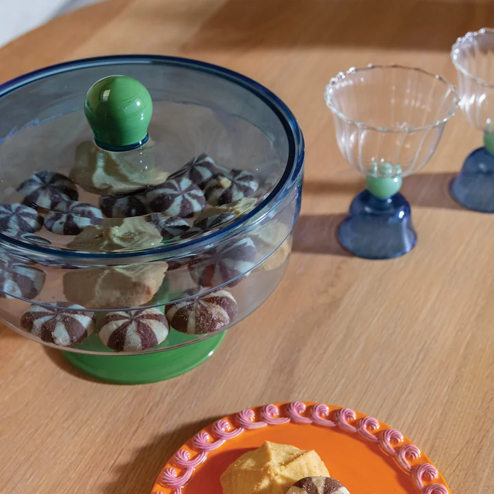 & klevering - Duo Voorraadpot, Ø 22 x 20 cm, blauw / groen