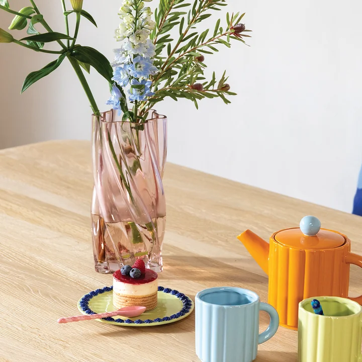 & klevering Marshmallow - Vaas 25 x Ø 12 cm, roze