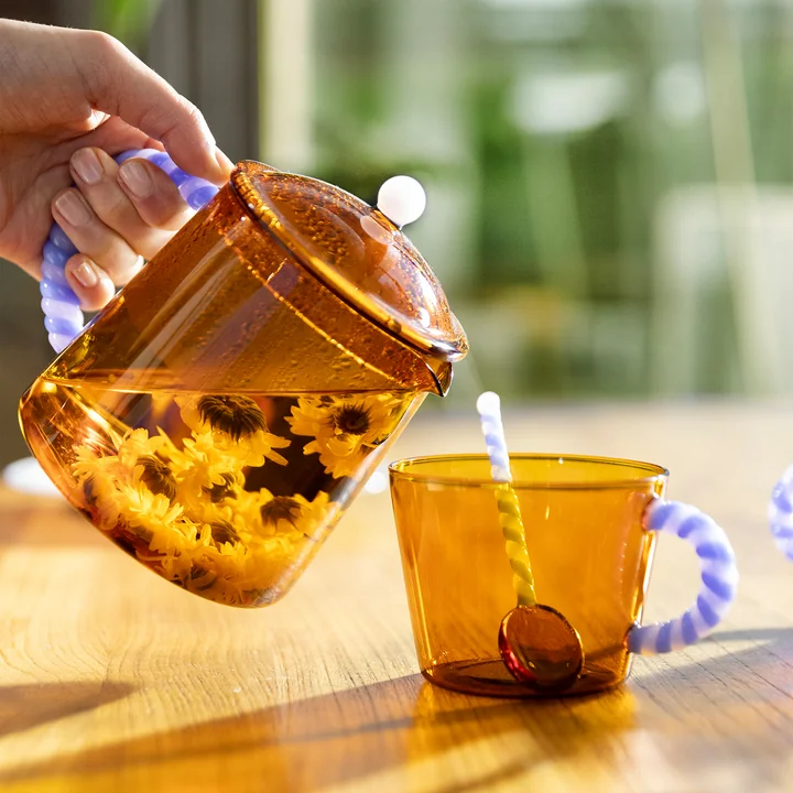 & klevering - Duet theepot 1 liter en kop, barnsteen