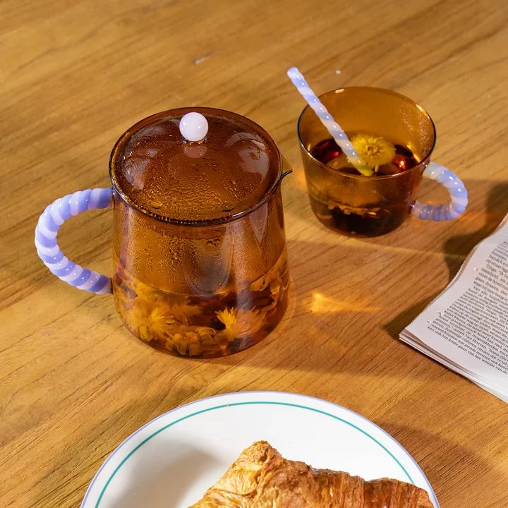 & klevering - Duet theepot 1 liter en kop, barnsteen