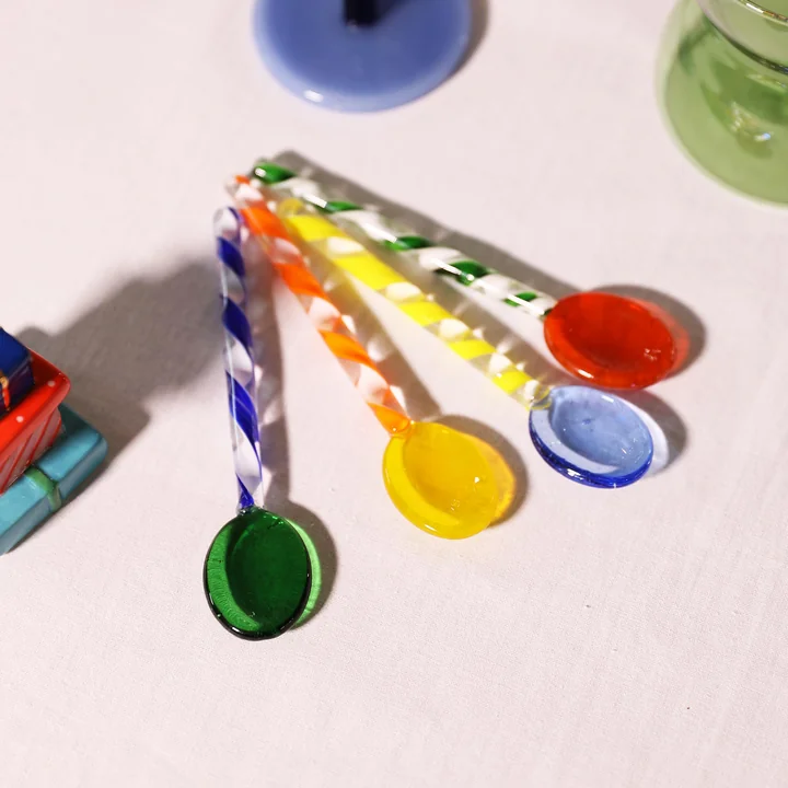 &amp; klevering - Swirllepel, multi (set van 4)