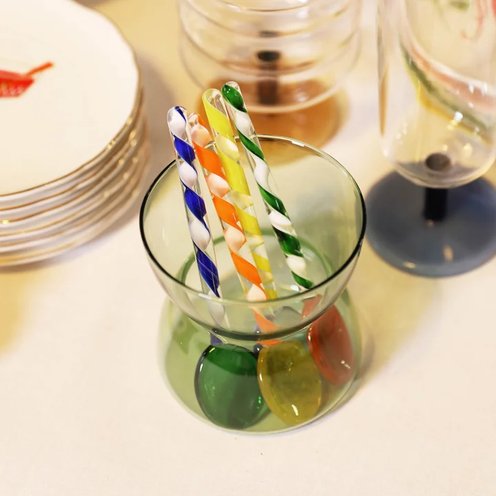 &amp; klevering - Swirllepel, multi (set van 4)