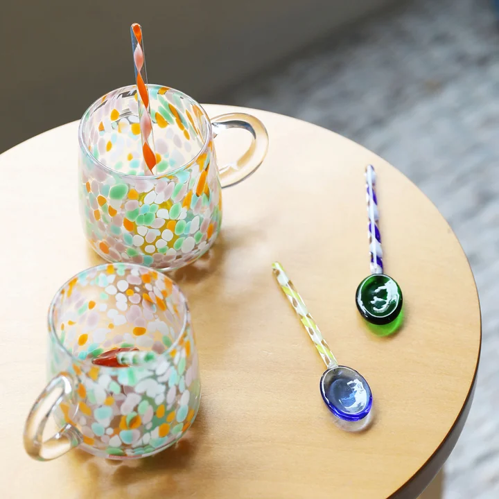 &amp; klevering - Swirllepel, multi (set van 4)