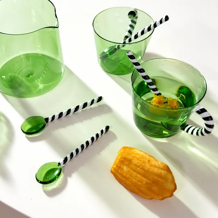 & klevering - Duet lepel, groen (set van 4)