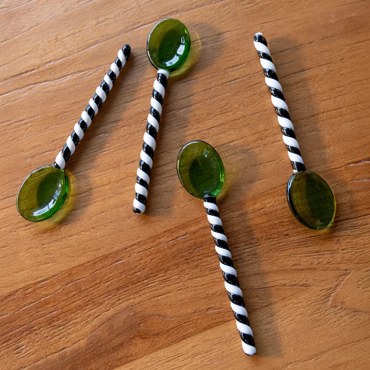 & klevering - Duet lepel, groen (set van 4)