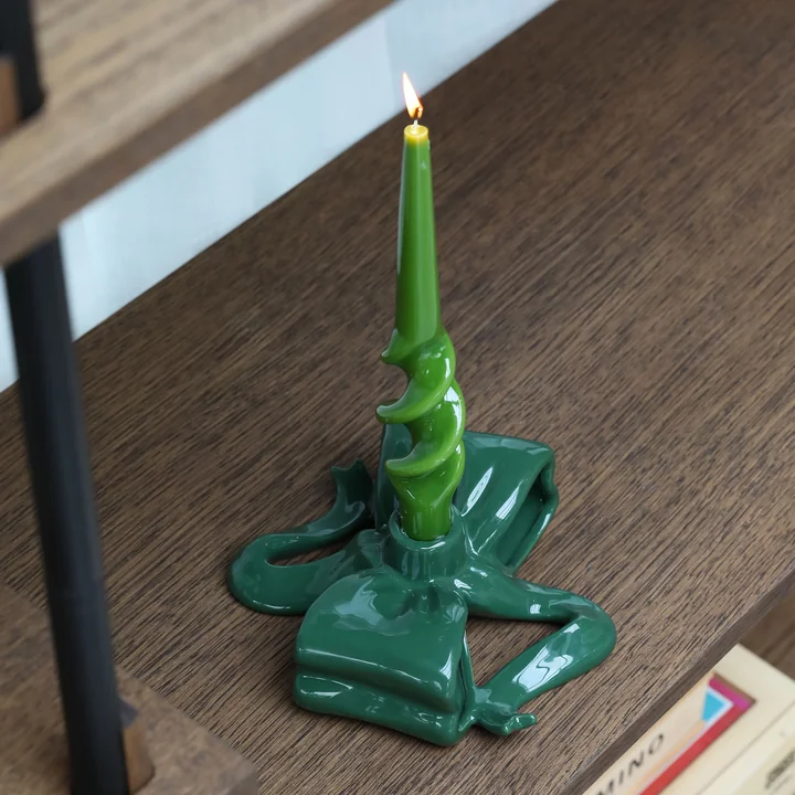 & klevering Alpha - Steunkaarsen, groen (set van 3)