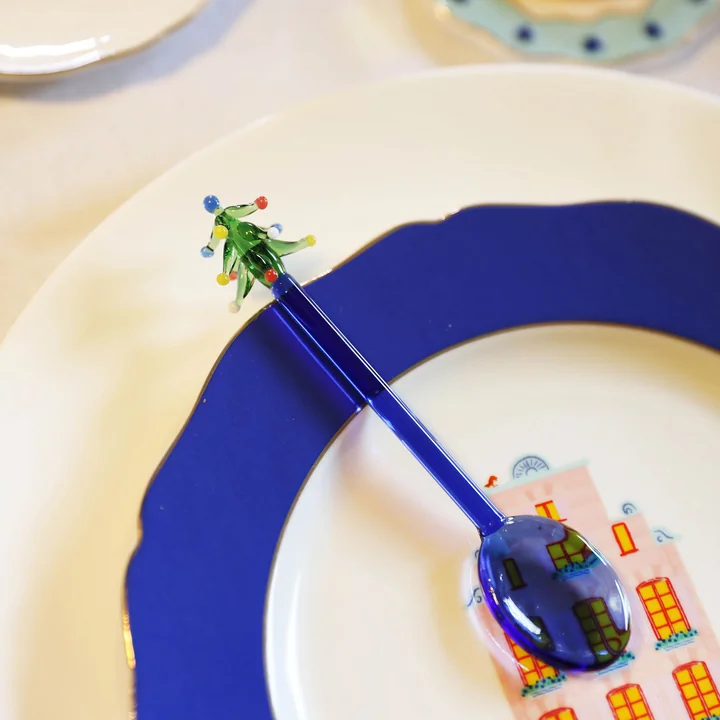 Vrolijke lepel, blauw (set van 2) van & klevering