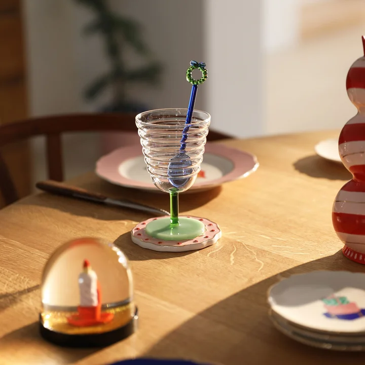 Vrolijke lepel, blauw (set van 2) van & klevering