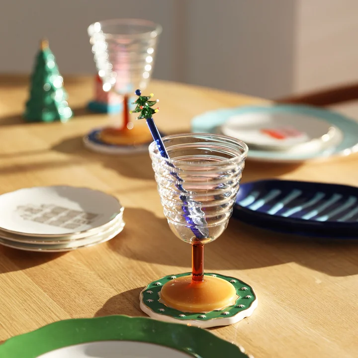 Vrolijke lepel, blauw (set van 2) van & klevering