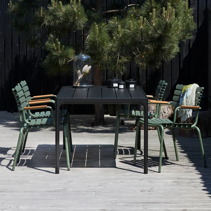 HOUE - Four Buitentafel, 160 x 90 cm, zwart