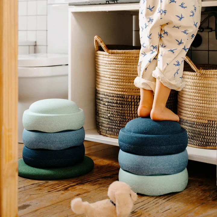 Stapelstein® - Origineel + Bord, Waters & Greens Set (7 stuks)