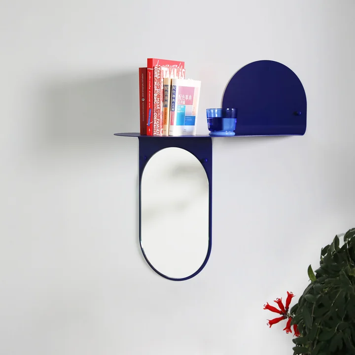 Klapspiegel, 53 x 63 cm, blauw van & klevering