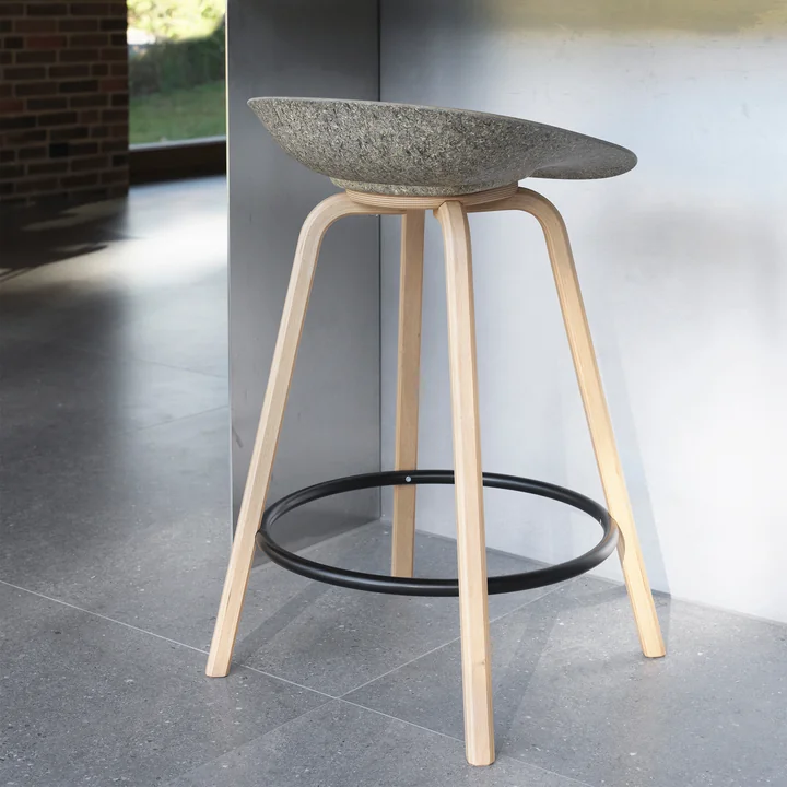 Normann Copenhagen - Mat barkruk 65 cm, zeewier / zwart