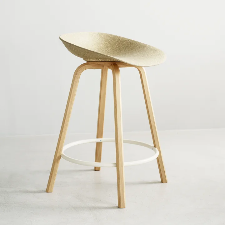 Normann Copenhagen - Mat barkruk 65 cm, hennep / crème