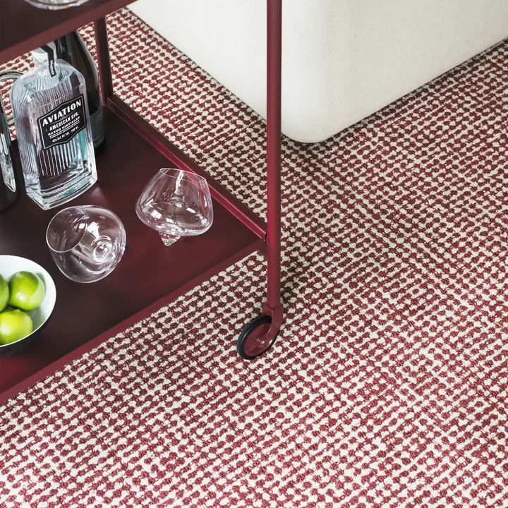 Normann Copenhagen - Flick tapijt, gebroken wit / bordeaux