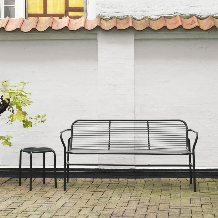 Normann Copenhagen - Vig eetbank en kruk, zwart