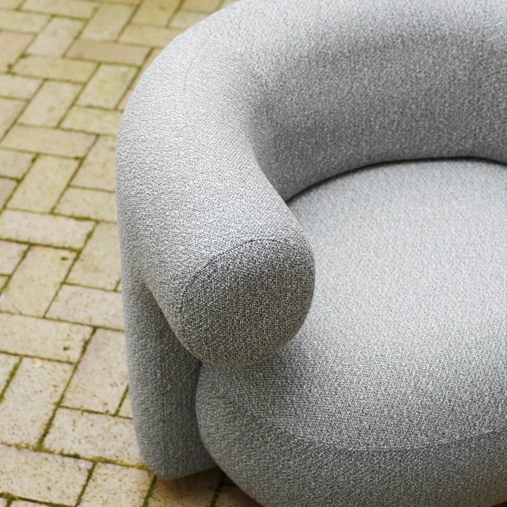 Normann Copenhagen - Burra buiten lounge stoel met draaifunctie, fluister (Savane J349)