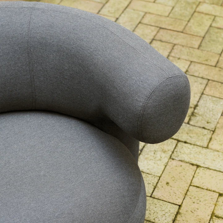 Normann Copenhagen - Burra buiten lounge stoel met omgekeerde draaifunctie, kastanje (Natté 10102)