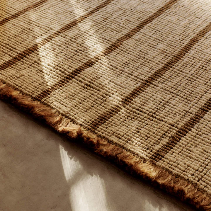 Ferm Living - Vloerkleed Athens Stripes, naturel / gebroken wit