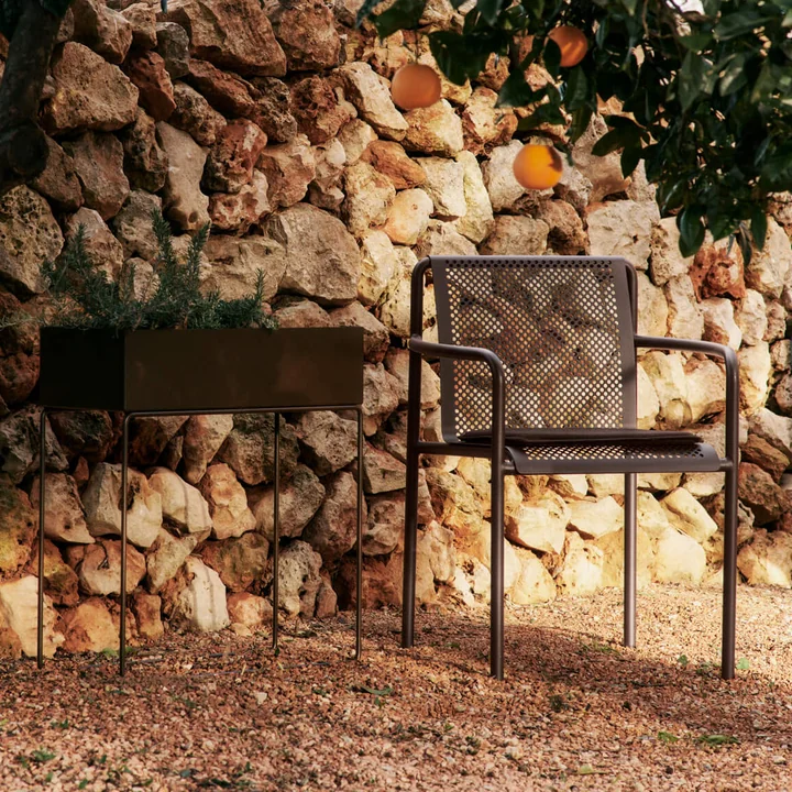 Ferm Living - Dapple Tuinstoel, dark chocolate