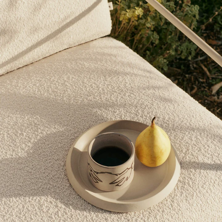 Ferm Living - Desert 2-zitsbank voor buiten, kasjmier / gebroken wit (Pure Bouclé)