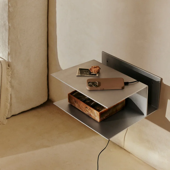 Ferm Living - Lager Nachtkastje, aluminium