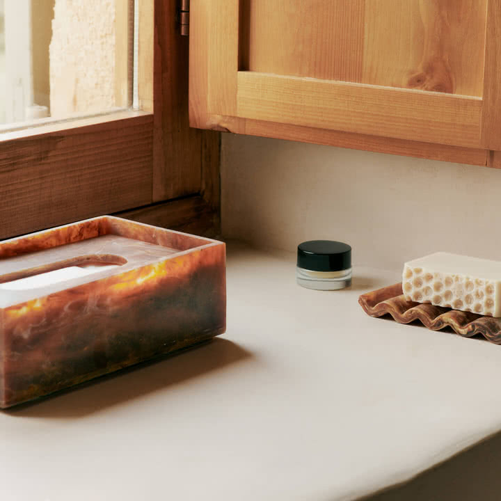 Ferm Living - Mist cosmetische tissuebox, suikerkelp