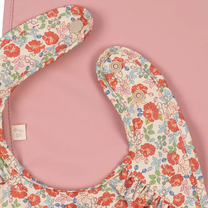 Konges Sløjd - Slabbetje, kalkua / bruidsroos (set van 2)