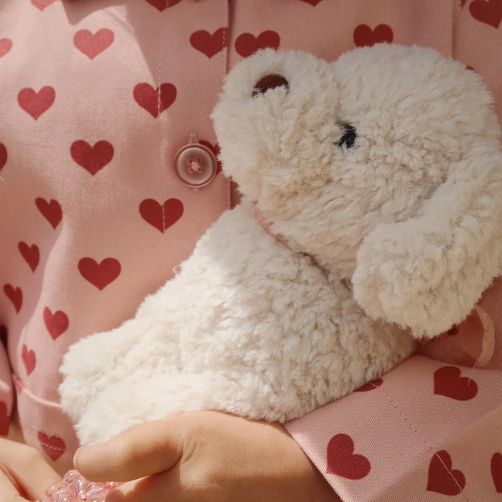 Konges Sløjd - Madeleine knuffel met mandje, puppy, fiola