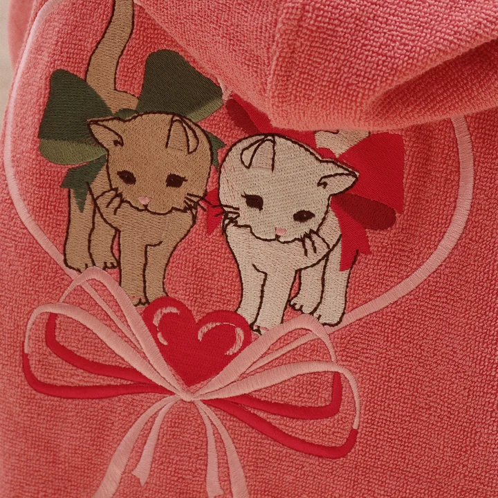 Konges Sløjd - Badstof kinderbadjas, flamingopluim