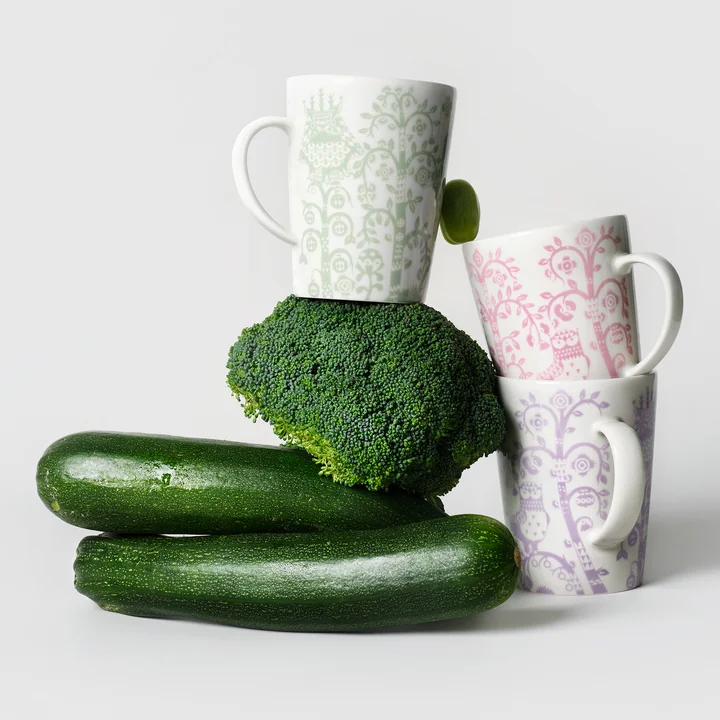 Iittala - Taika mok met handvat, 0,4 l, roze / salie / lichtpaars