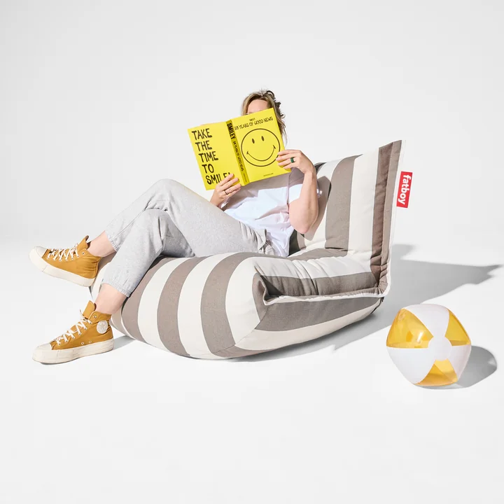 Fatboy - De Bonbaron loungestoel voor buiten, cacao gestreept