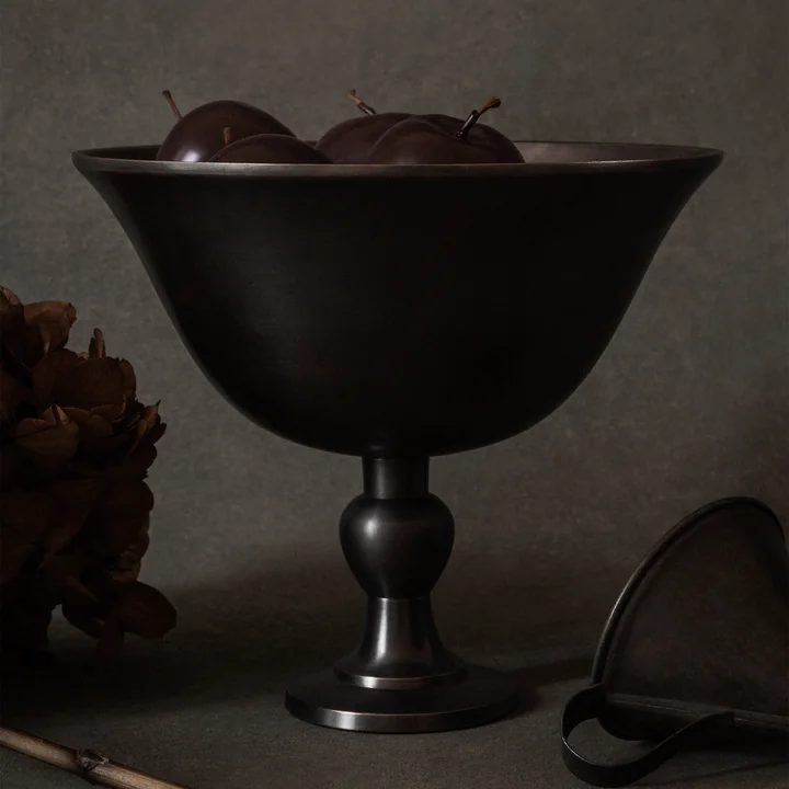 Audo - Pavot kom, h 17.6 cm, donkerbruin