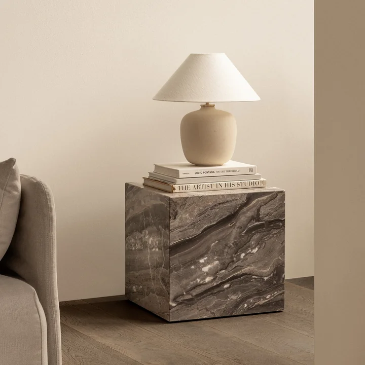 Audo - Plinth Cubic Bijzettafel, Galaxy grijs