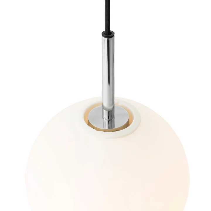 Audo - TR hanglamp, gepolijst staal / mat opalen lamp