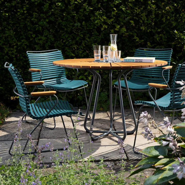 HOUE - CLICK Eetkamerstoel voor buiten met lage rugleuning