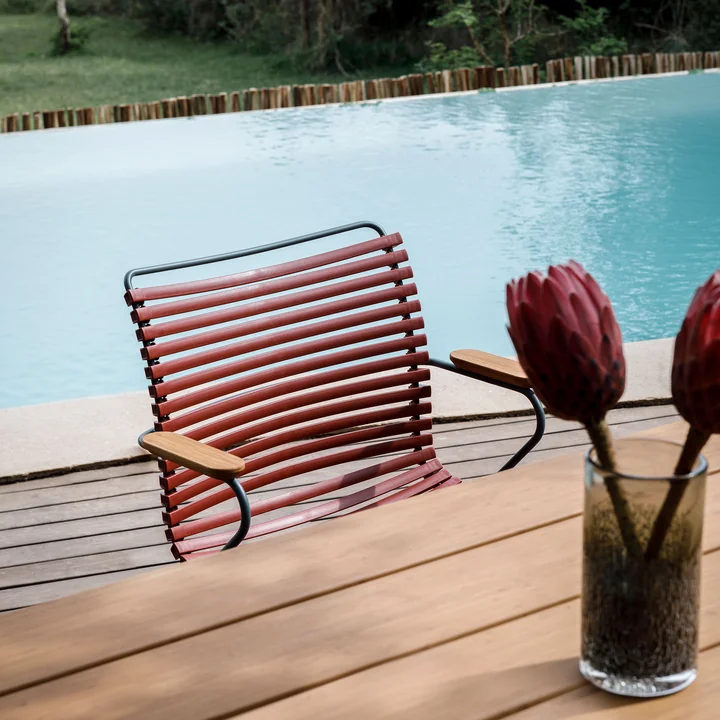 HOUE - CLICK Eetkamerstoel voor buiten met lage rugleuning