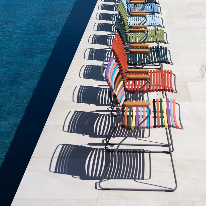 HOUE - CLICK Eetkamerstoel voor buiten met lage rugleuning