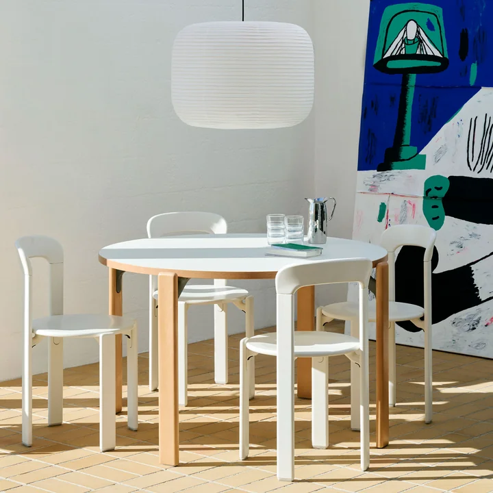 HAY - Rey Stoel, crèmewit (standaard glijders)