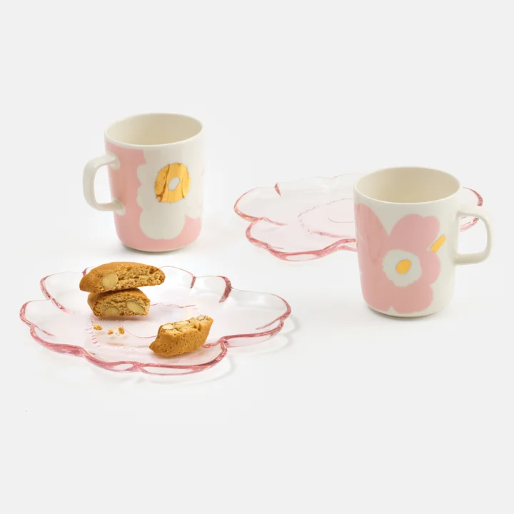 Marimekko - Unikko glasplaat, 20 cm, roze