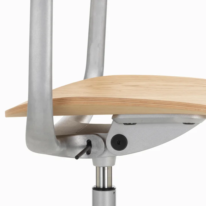 Vitra - Mynt Bureaustoel, eiken naturel / aluminium gestraald