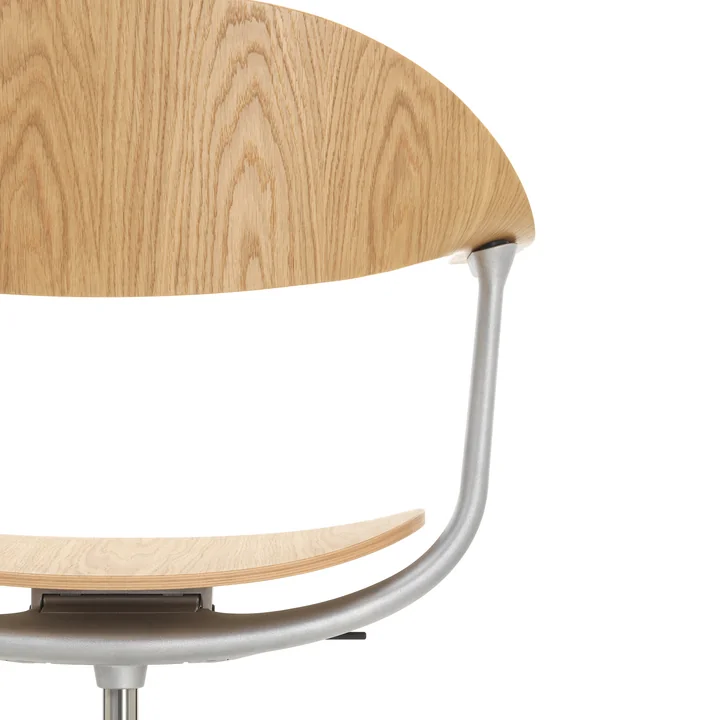 Vitra - Mynt Bureaustoel, eiken naturel / aluminium gestraald