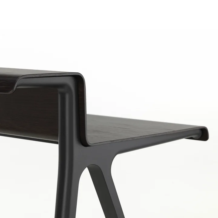 Vitra - Courier Bureau, donker eiken / diep zwart