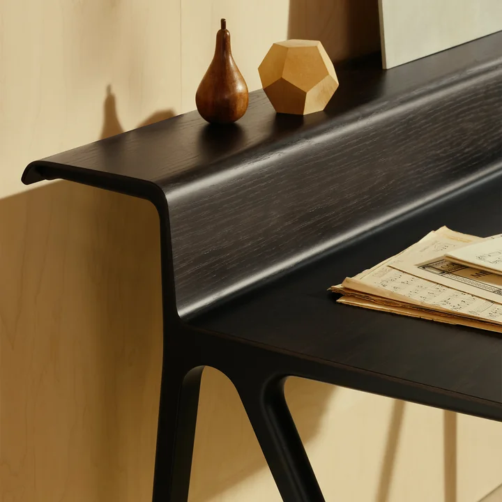 Vitra - Courier Bureau, donker eiken / diep zwart